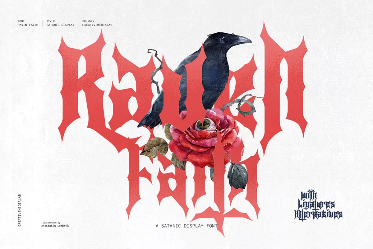 فونت هالووین Raven Faith