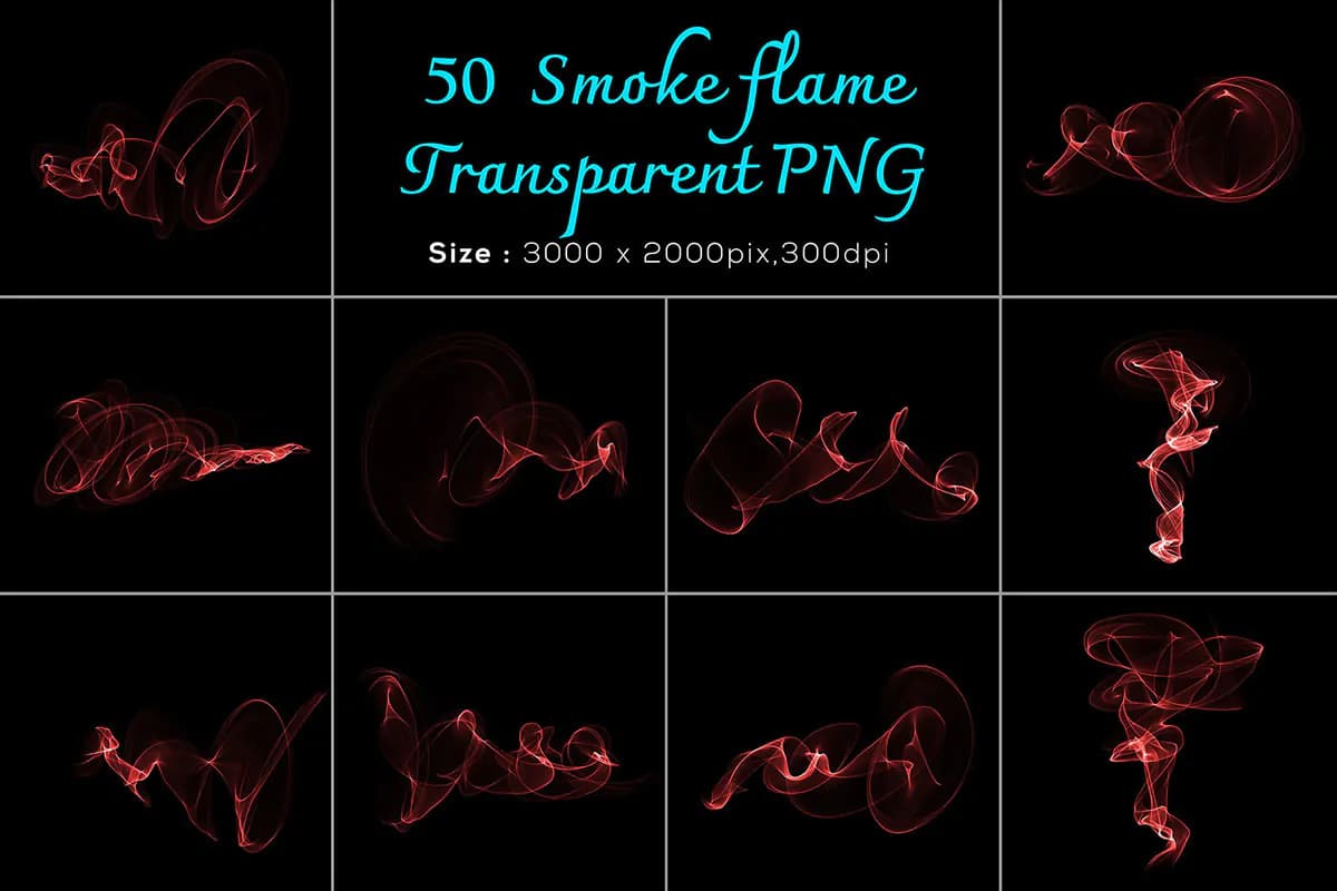 PNG شعله آتش و دود با کیفیت بالا — تصویر ۶