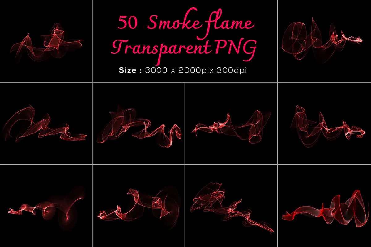 PNG شعله آتش و دود با کیفیت بالا — تصویر ۷