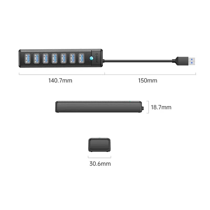 هاب 7 پورت USB3.0 اوریکو مدل PW7U-U3 — تصویر ۳
