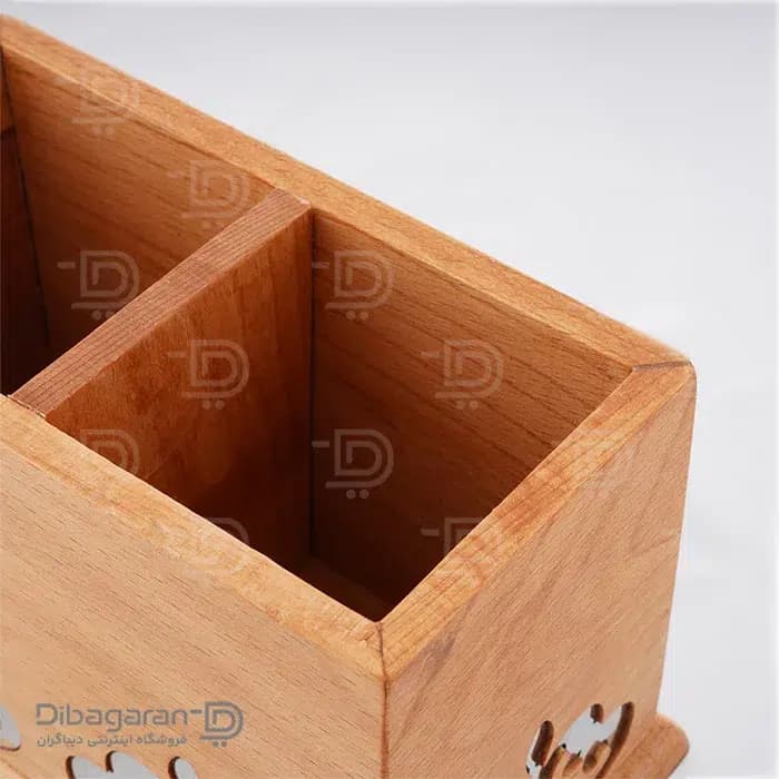 جا قاشق چنگال رومیزی چوبی ریور مدل 5913 — تصویر ۲