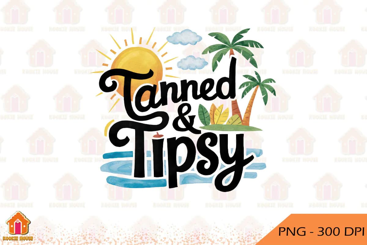 طرح تیشرت Tanned & Tipsy
