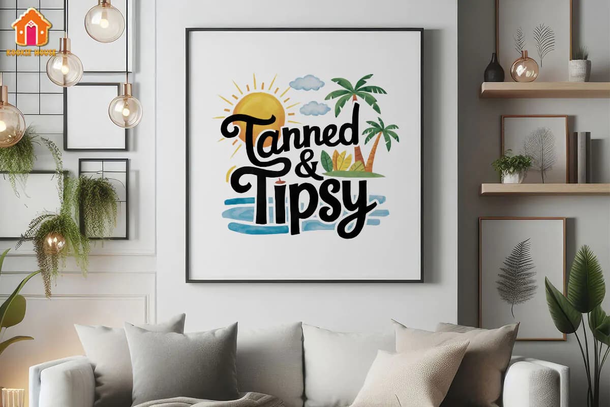 طرح تیشرت Tanned & Tipsy — تصویر ۴
