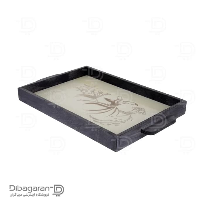 سینی چوبی ریور طرح رقص سماع مدل 2330 — تصویر ۳