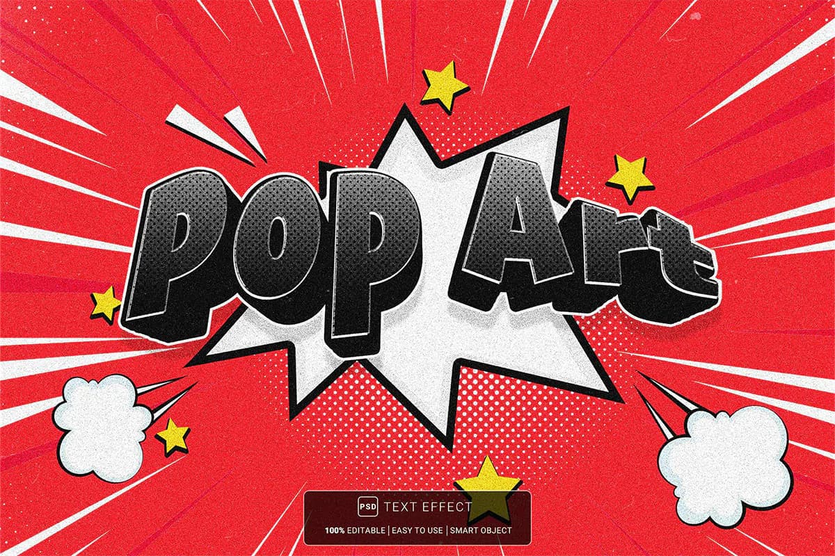 افکت متن سه بعدی پاپ آرت Pap Art