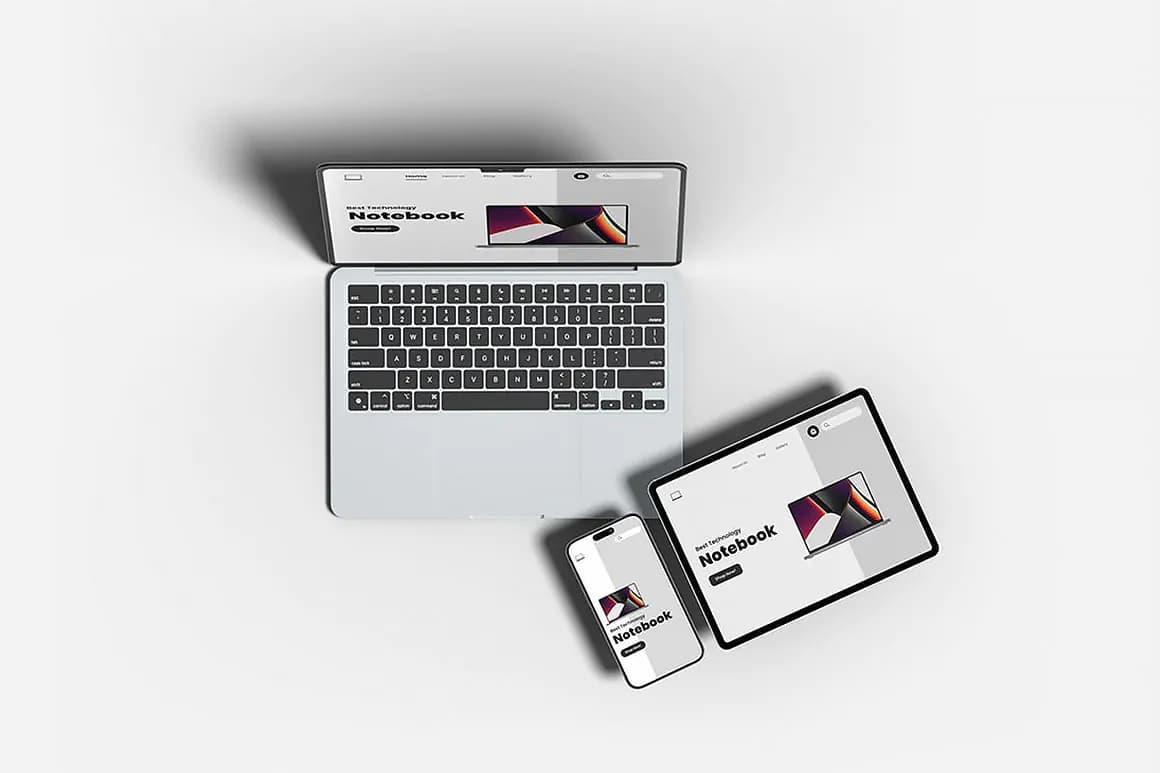 موکاپ مولتی دیوایس – 2670×4000 پیکسل — تصویر ۲