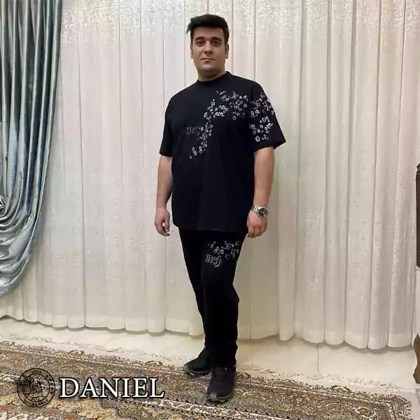 ست تیشرت و اسلش مچینست — تصویر ۲
