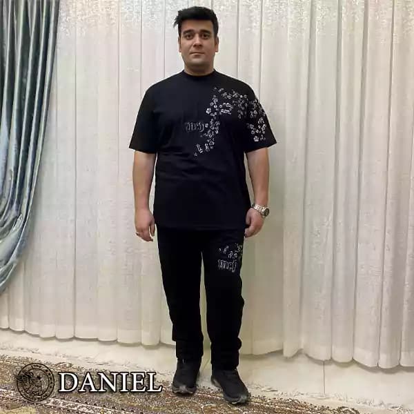 ست تیشرت و اسلش مچینست — تصویر ۳