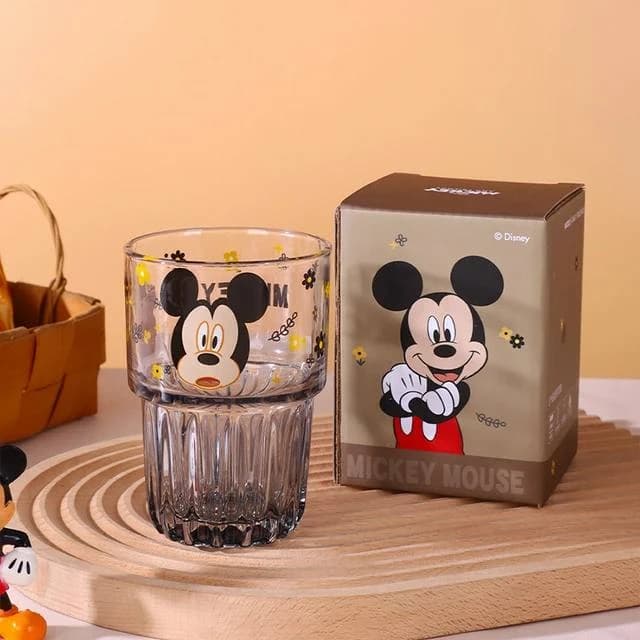 لیوان شیشه‌ای دیزنی طرح Mickey Mouse رنگ دودی