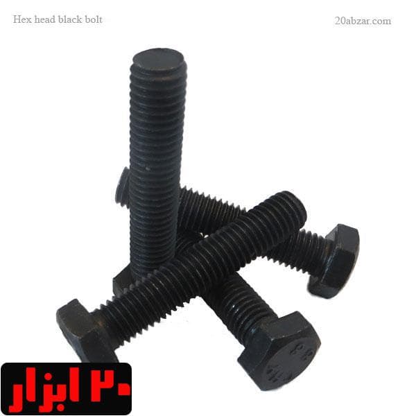 پیچ شش گوش فولادی قطر 12 میل و طول 6 سانت بسته 10 عددی
