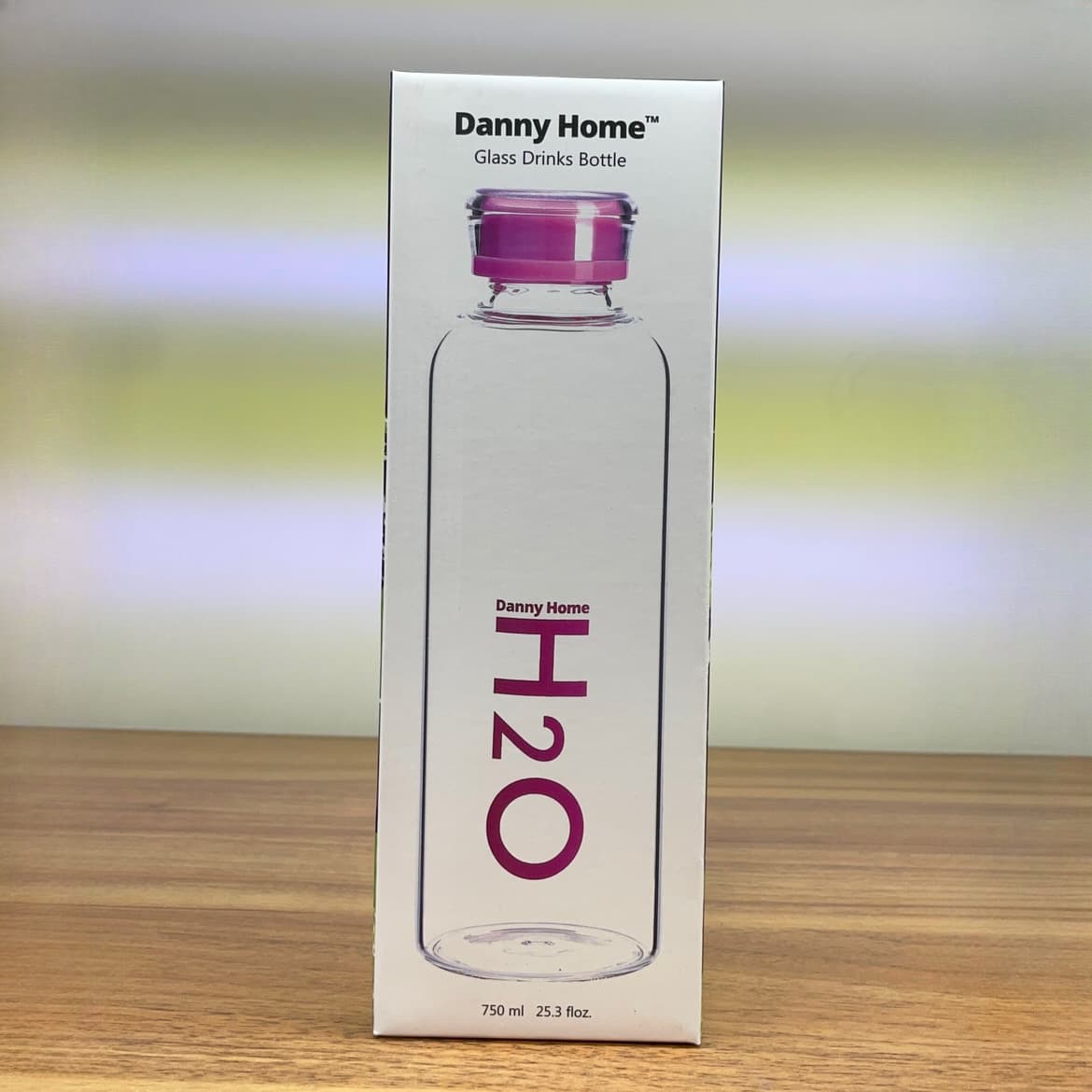 بطری آب دنی هوم (Danny Home) H2O ظرفیت 750 میلیلیتر، رنگ صورتی — تصویر ۴