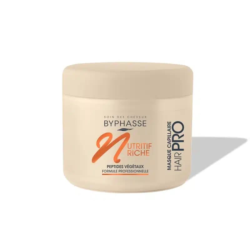ماسک مو داخل حمام مغذی حاوی پپتید گیاهی بایفاس Byphasse مدل Nutritif Riche(500 میل)