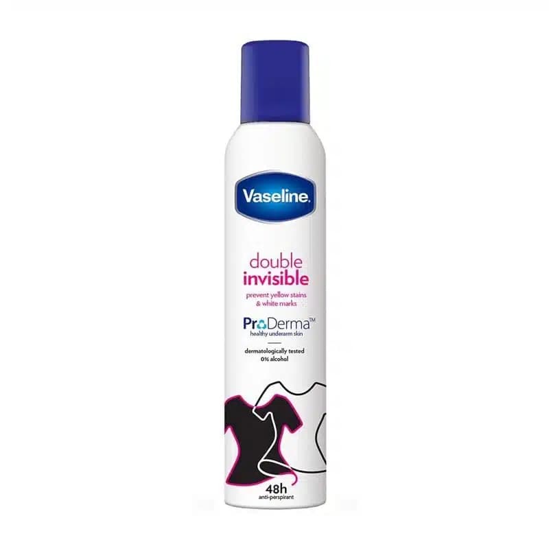 اسپری ضد تعریق 48 ساعته وازلین Vaseline مدل Double Invisible(250 میل)