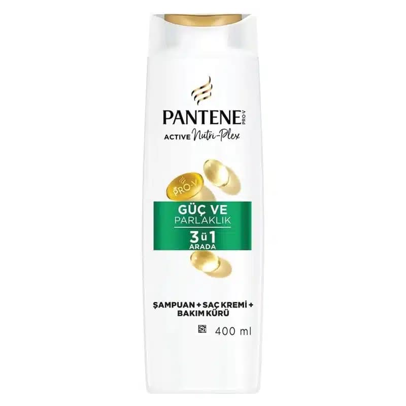شامپو 3 در 1 مقوی و درخشان کننده مو پنتن PANTENE مدل Guc Ve Parlaklik(400 میل)