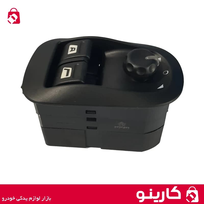 کلید شیشه بالابر جلو پژو 206 تیپ 5 قدیم دو سوکت SKP — تصویر ۳