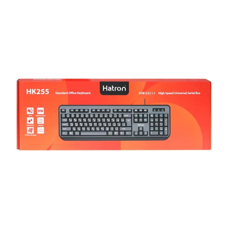 کیبورد باسیم Hatron مدل HK255 – مشکی — تصویر ۵