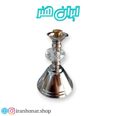 پایه ظروف مدل شیپوری بزرگ نقره ای