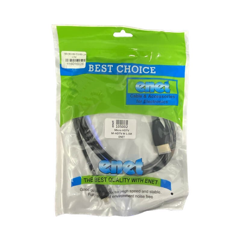 کابل تبدیل Micro HDMI به HDMI ای نت مدل en-1160 طول 1.5 متر — تصویر ۳
