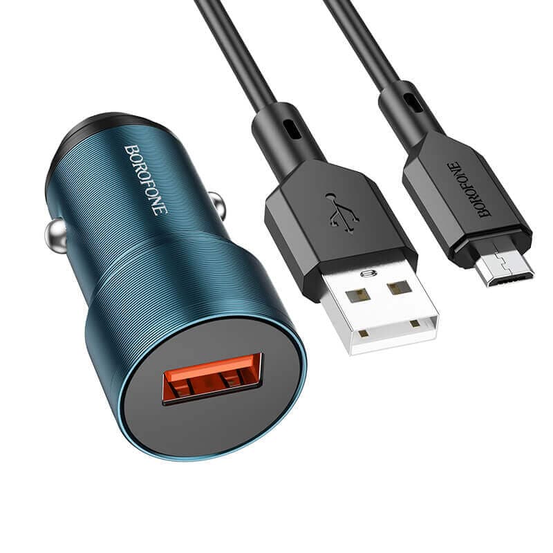 شارژر فندکی 18 وات بروفون مدل BZ19A QC3.0 به همراه کابل تبدیل microUSB — تصویر ۴