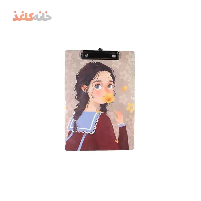 تخته شاسی A4 مقوایی سویل طرح دختر با گل زرد
