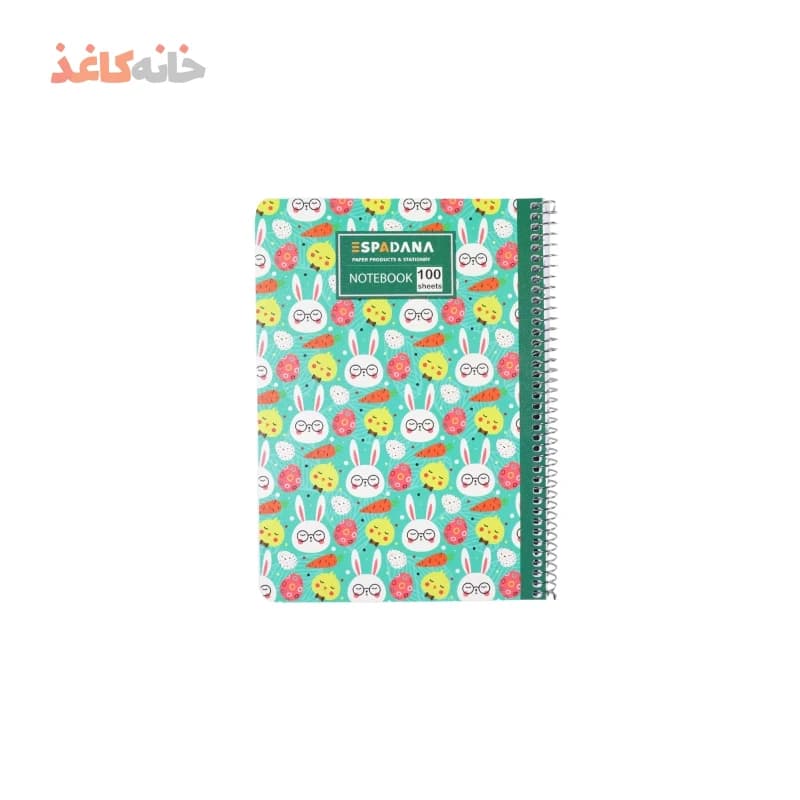 دفتر 100برگ فنری اسپادانا طرح استیکر خرگوش