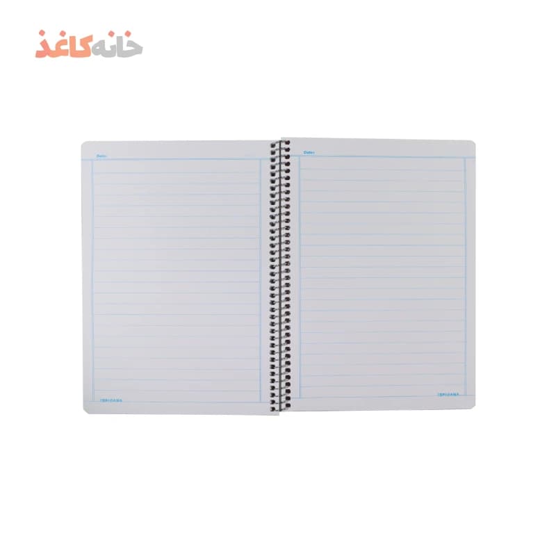 دفتر 100برگ فنری اسپادانا طرح دختر عینکی تو باغ گل — تصویر ۳