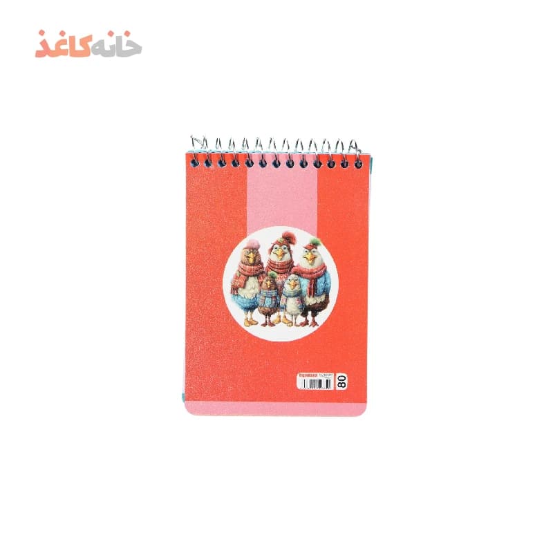 یادداشت 80 برگ فنری طلقی 1/16 اسپادانا طرح خروس ها — تصویر ۲