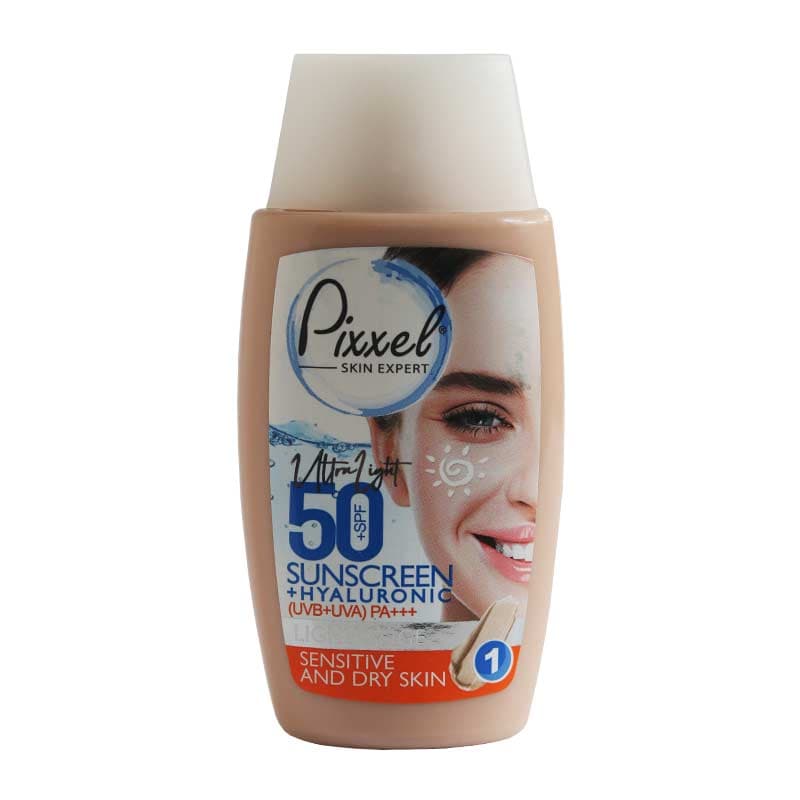 کرم ضدآفتاب رنگی پیکسل مناسب پوست های خشک تا نرمال و حساس SPF50 رنگ بژ روشن