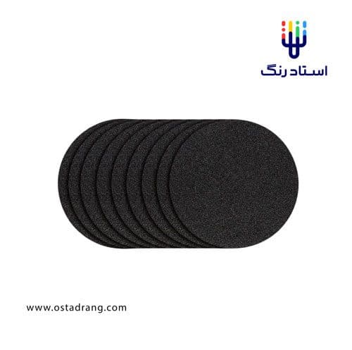 سنباده دیسکی مینی مشکی پشت کرکی سایز 115 میلیمتر برند ریزو RIZO (بسته 50 برگی)
