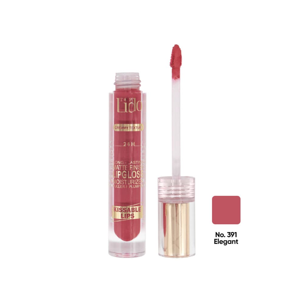 رژ لب مایع کرمی تاپ لیدو مدل KISSABLE LIPS شماره 391 رنگ Elegant