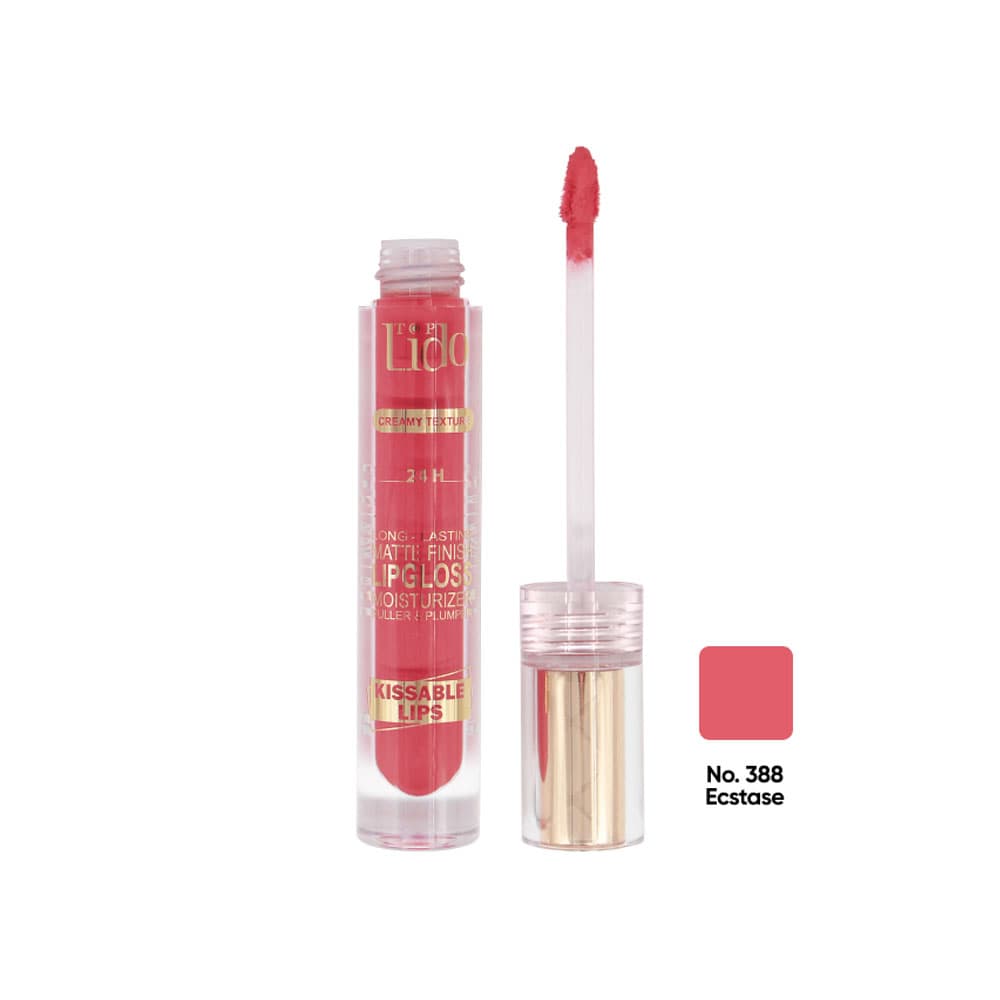 رژ لب مایع کرمی تاپ لیدو مدل KISSABLE LIPS شماره 388 رنگ Ecstase