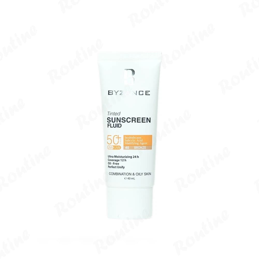 فلوئید ضد آفتاب رنگی spf50 پوست چرب بیزانس — تصویر ۵