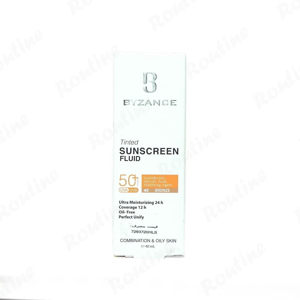 فلوئید ضد آفتاب رنگی spf50 پوست چرب بیزانس — تصویر ۷