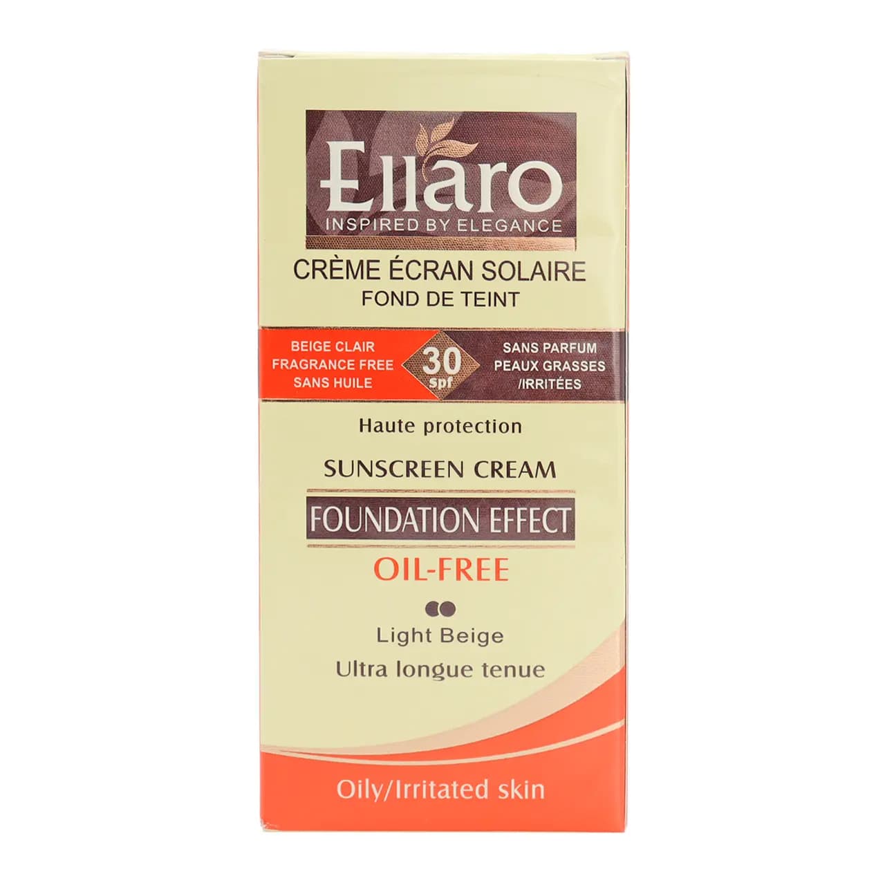 کرم ضد آفتاب SPF30 کرم پودری فاقد چربی بژ روشن الارو — تصویر ۳