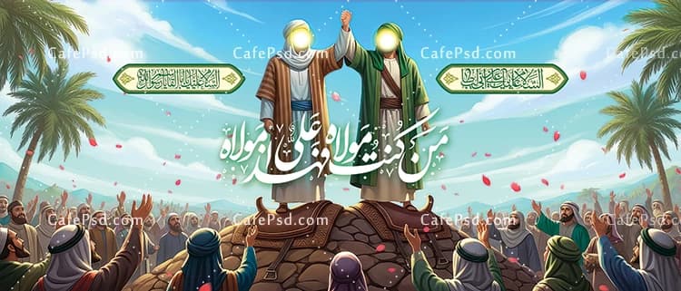 بنر عید غدیر با تصویر سازی غدیر خم — تصویر ۲