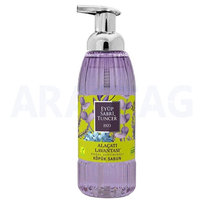 فوم دستشویی ارگانیک ایوب صبری حاوی عصاره اسطوخودوس حجم 500 میلی
