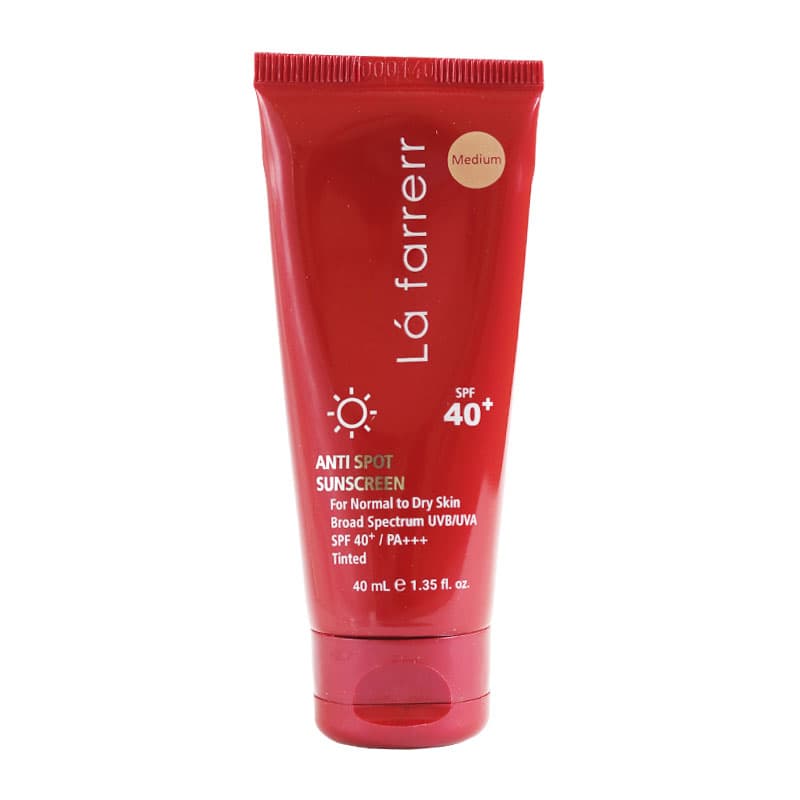 کرم ضدآفتاب رنگی ضدلک لافارر رنگ مدیوم مناسب پوست خشک و معمولی SPF40