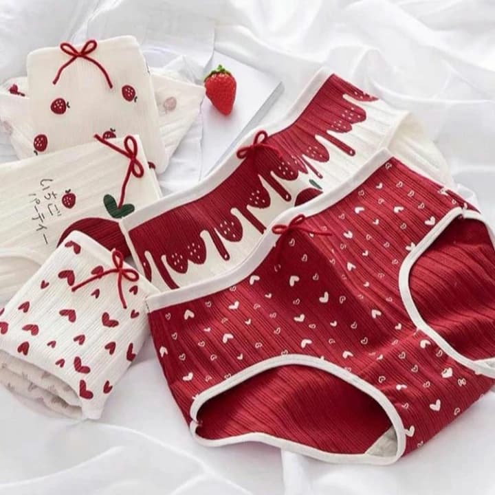 شورت زنانه مدل توت فرنگی بسته 5 عددی — تصویر ۲