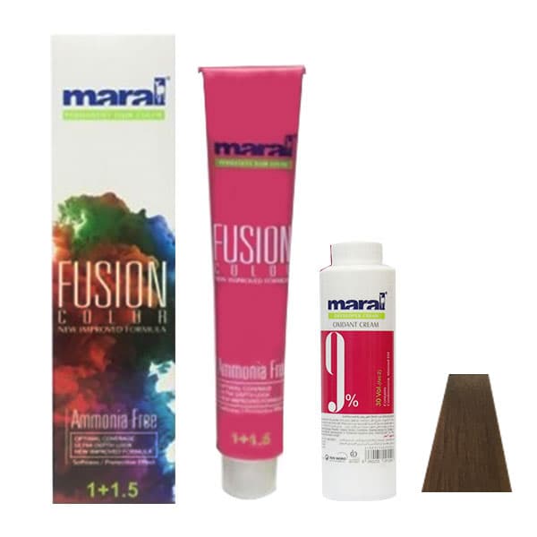 کیت رنگ مو مارال مدل Fusion شماره 5.753 حجم 100 میلی لیتر رنگ قهوه ای زنجبیلی
