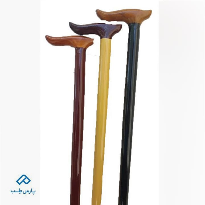 عصا چوبی مدل دسته گرگی