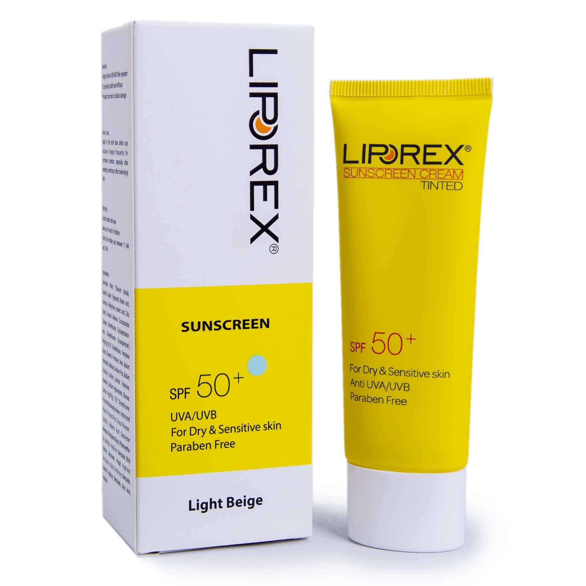 کرم ضدآفتاب لیپورکس بژ روشن SPF50 پوست خشک و حساس