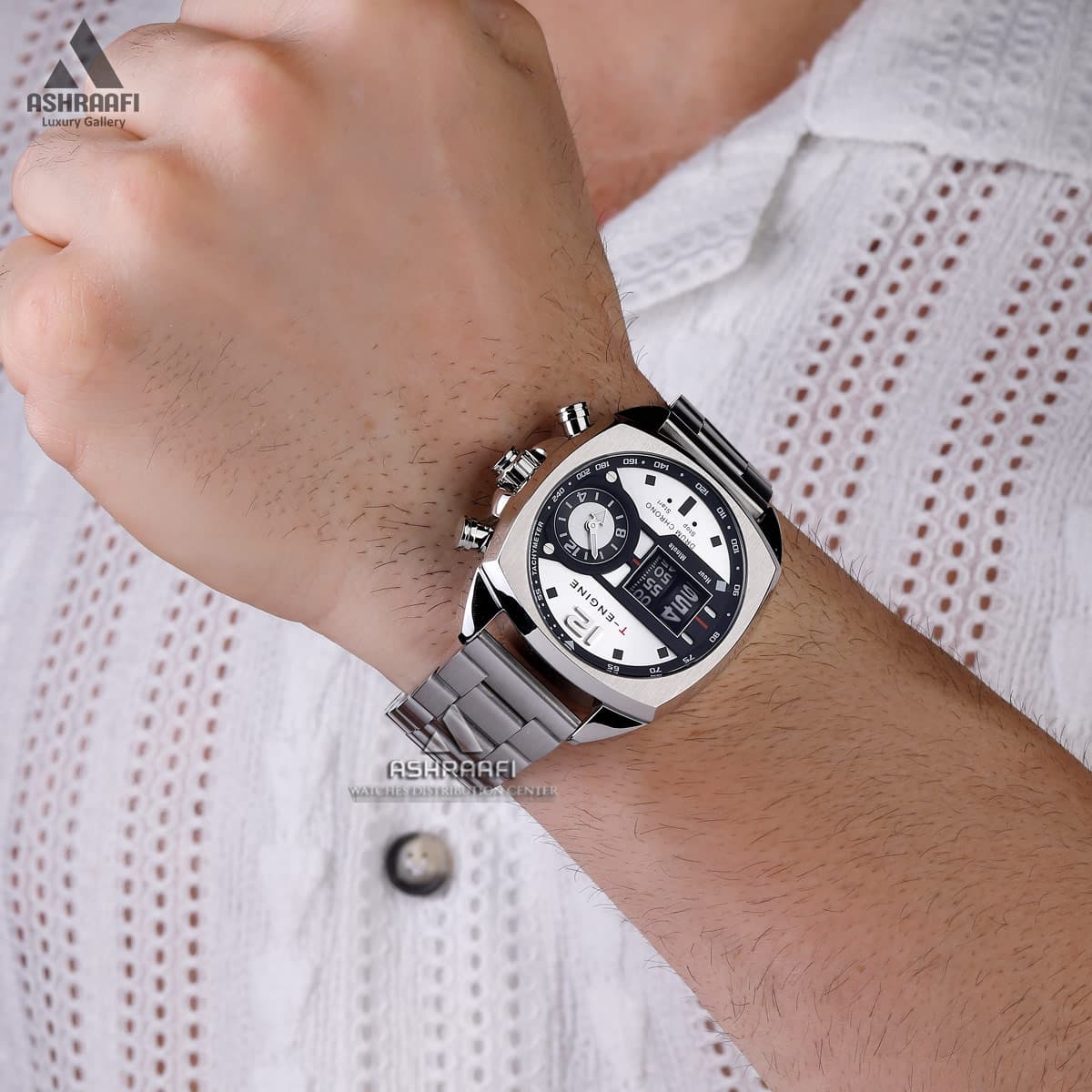 ساعت تی انجین استیل T-Engine Drum Chrono 3939 — تصویر ۴