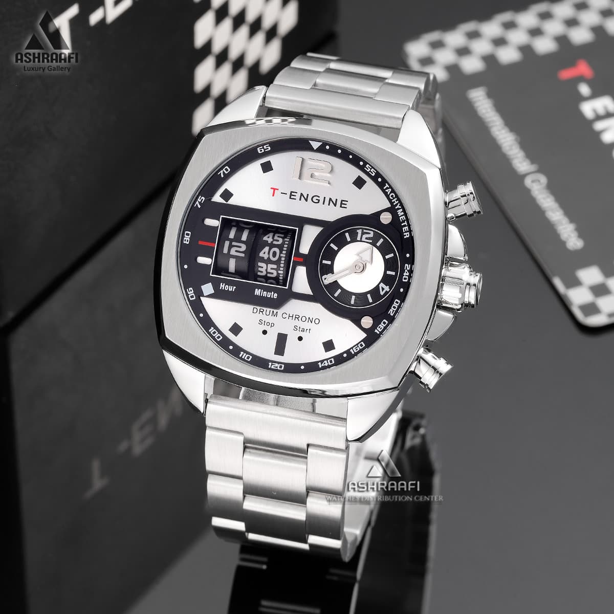 ساعت تی انجین استیل T-Engine Drum Chrono 3939 — تصویر ۲