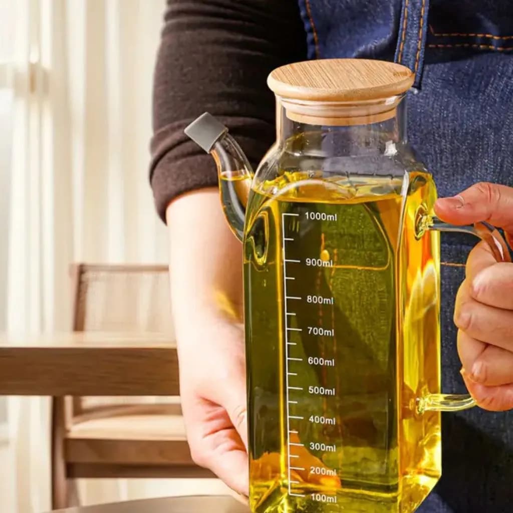 روغن ریز پیرکس مدل درب بامبو 1000ml کد m395 — تصویر ۳