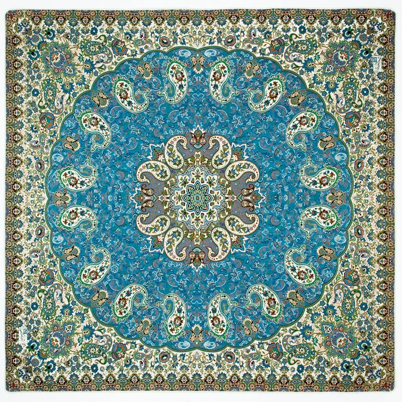 رومیزی ترمه شیک طرح مربع سپهر