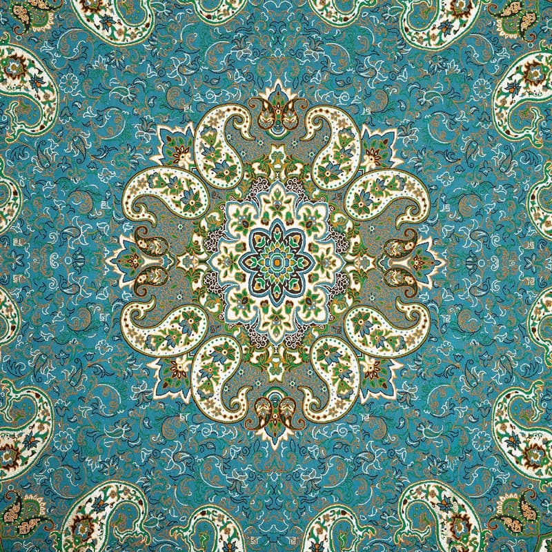 رومیزی ترمه شیک طرح مربع سپهر — تصویر ۲