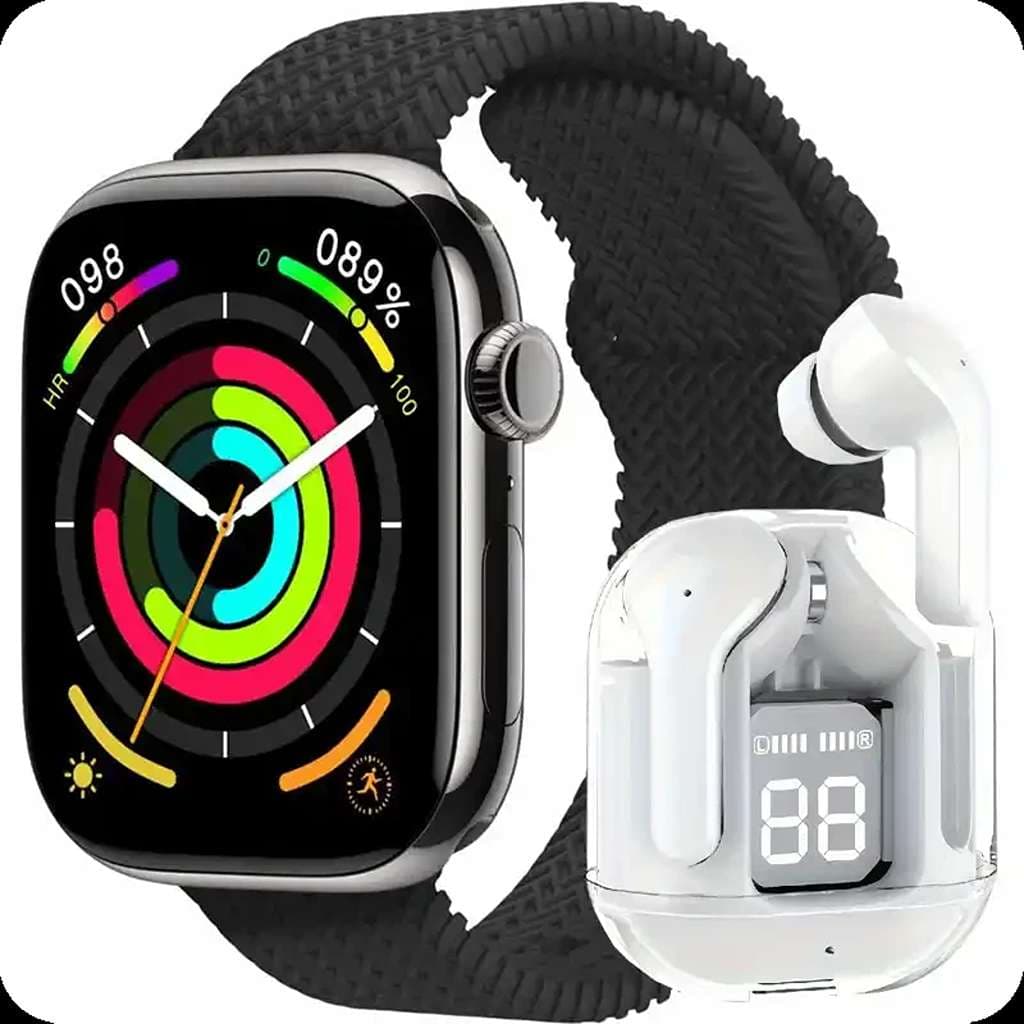 ساعت هوشمند WISME X26 گجت ترند با 5 بند متنوع و ایرپاد شیشه ای — تصویر ۶