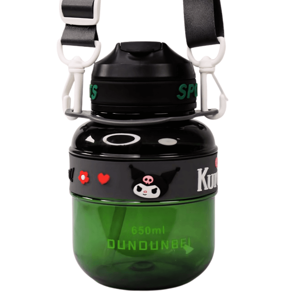 قمقمه کودک فانتزی نی‌دار مدل آبرنگی گنجایش 650ML — تصویر ۲
