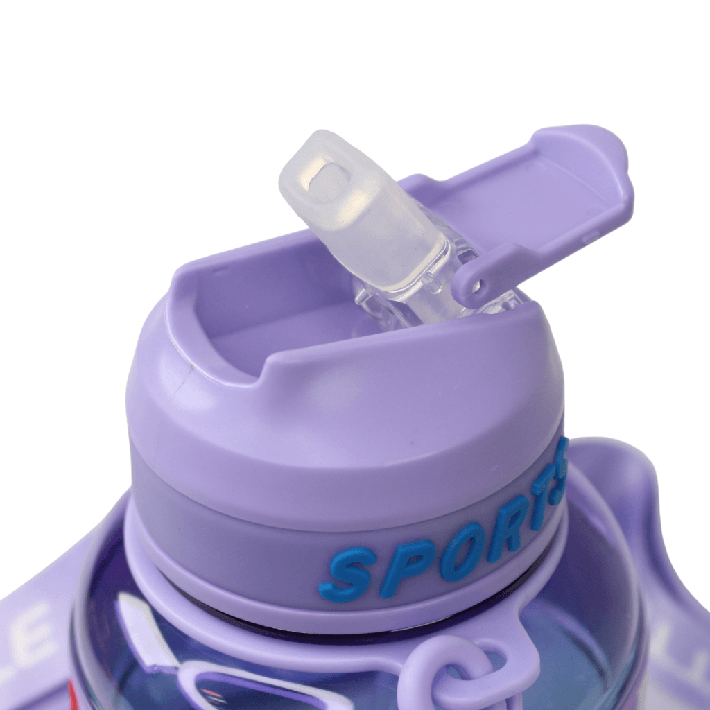 قمقمه کودک فانتزی نی‌دار مدل آبرنگی گنجایش 650ML — تصویر ۵
