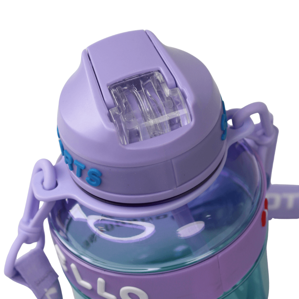 قمقمه کودک فانتزی نی‌دار مدل آبرنگی گنجایش 650ML — تصویر ۷